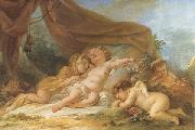 Nicolas-rene jollain Sleeping Cupid oil painting artist